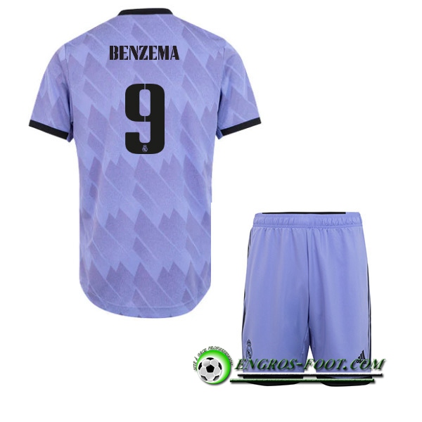 Maillot de Foot Real Madrid (BENZEMA #9) Enfants Exterieur 2022/23