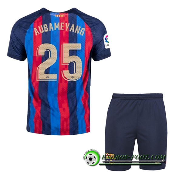 Maillot de Foot FC Barcelone (AUBAMEYANG #25) Enfants Domicile 2022/23