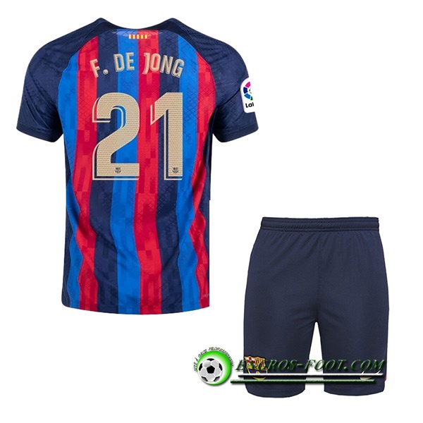 Maillot de Foot FC Barcelone (F.DE JONG #21) Enfants Domicile 2022/23