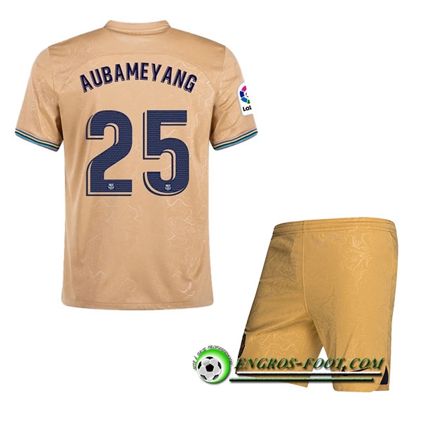 Maillot de Foot FC Barcelone (AUBAMEYANG #25) Enfants Exterieur 2022/23