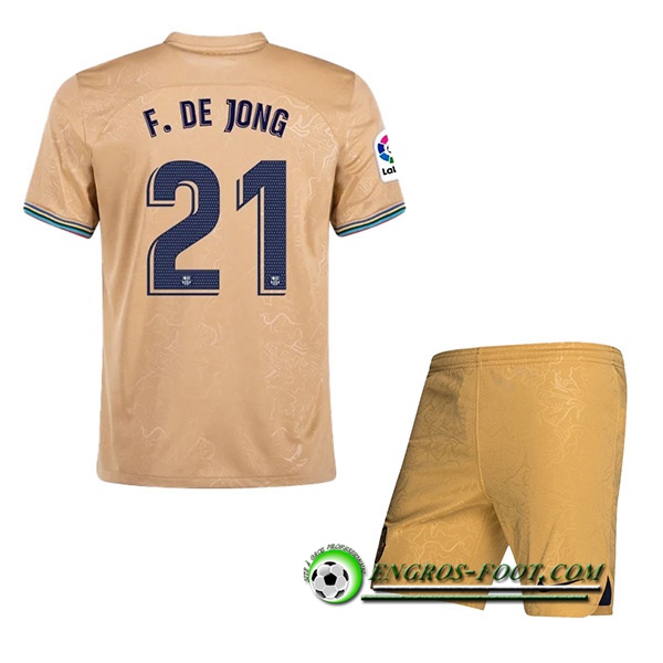 Maillot de Foot FC Barcelone (F.DE JONG #21) Enfants Exterieur 2022/23