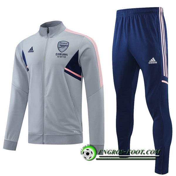 Ensemble Survetement de Foot - Veste Arsenal Gris 2022/2023