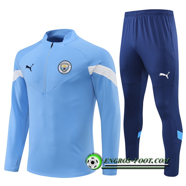 Ensemble Survetement de Foot Manchester City Bleu 2022/2023