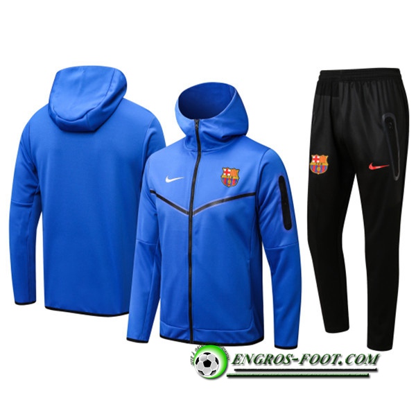 Ensemble Veste A Capuche Survetement Foot FC Barcelone Bleu 2022/2023