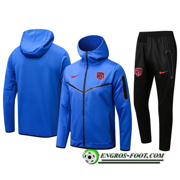 Ensemble Veste A Capuche Survetement Foot Atletico Madrid Bleu 2022/2023