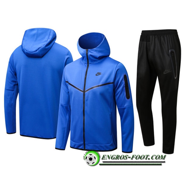 Ensemble Veste A Capuche Survetement Foot NIKE Bleu 2022/2023