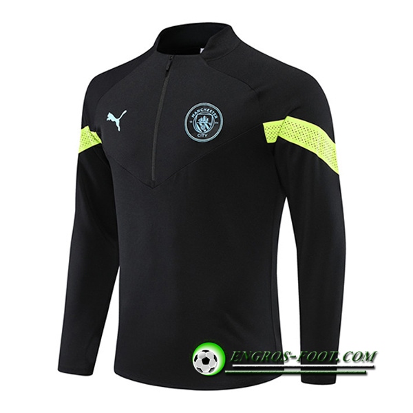 Sweatshirt Training Manchester City Noir/Vert 2022/2023