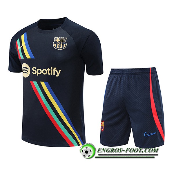 Ensemble Training T-Shirts + Shorts FC Barcelone Noir 2022/2023