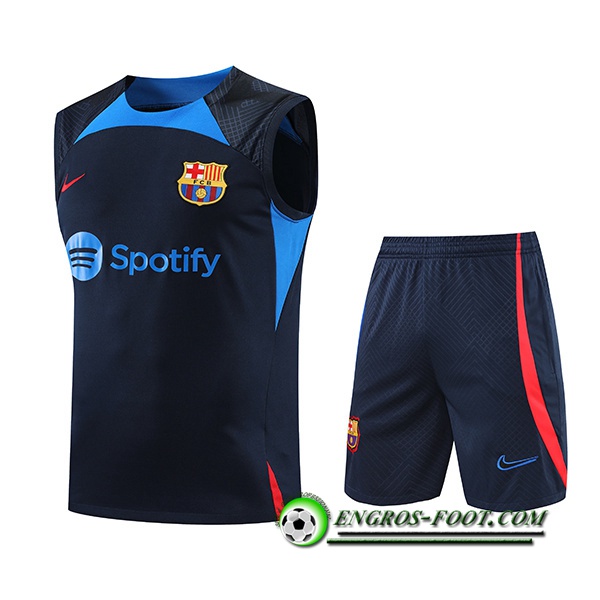 Ensemble Training Debardeur + Shorts FC Barcelone Bleu Marin 2022/2023