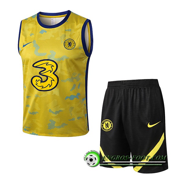 Ensemble Training Debardeur + Shorts FC Chelsea Jaune 2022/2023