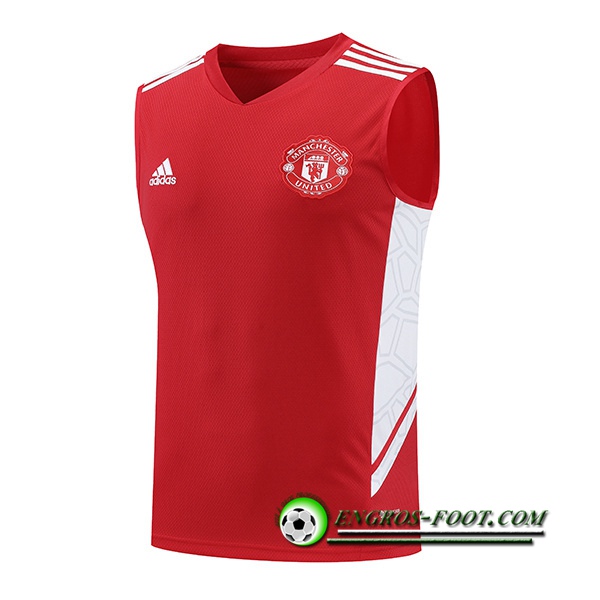 Training Debardeur Manchester United Blanc/Rouge 2022/2023