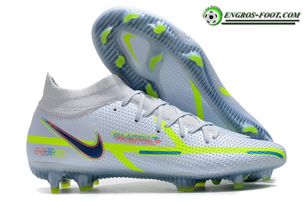 Nike Chaussures de Foot Phantom GT2 Dynamic Fit Elite FG Blanc/Vert