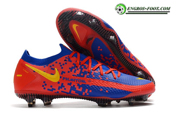 Nike Chaussures de Foot Phantom GT Elite FG Bleu/Rouge