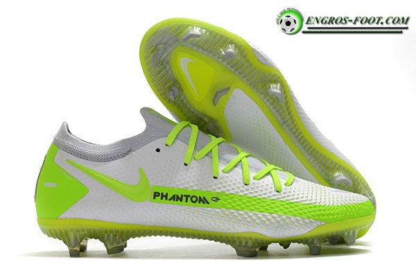 Nike Chaussures de Foot Phantom GT Elite FG Blanc/Vert