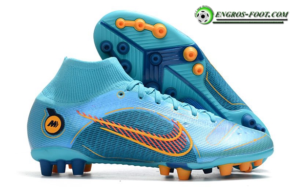 Nike Chaussures de Foot Superfly 8 Pro AG Bleu