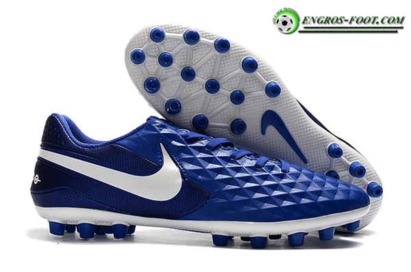 Nike Chaussures de Foot Tiempo Legend VIII Acadermy AG Bleu