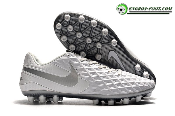 Nike Chaussures de Foot Tiempo Legend VIII Acadermy AG Gris