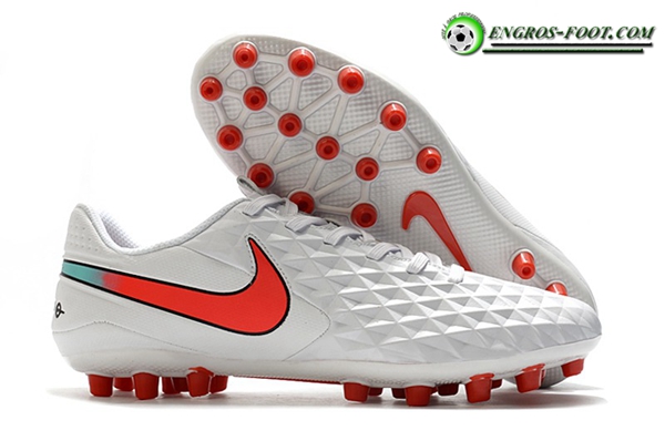 Nike Chaussures de Foot Tiempo Legend VIII Acadermy AG Blanc