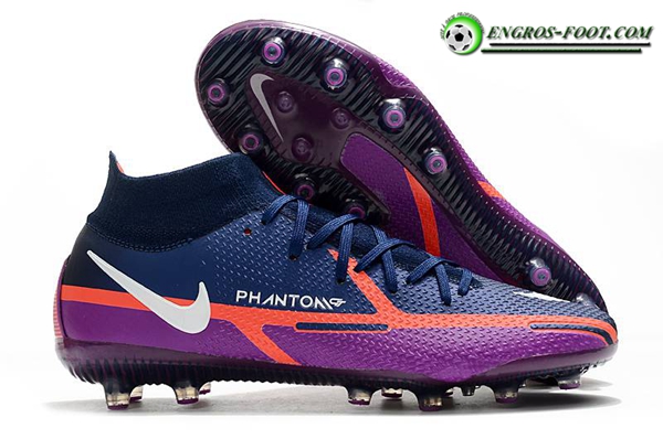 Nike Chaussures de Foot Phantom GT Elite Dynamic Fit AG-PRO Bleu/Pourpre