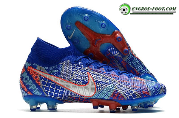 Nike Chaussures de Foot Superfly 7 Elite SE AG Bleu