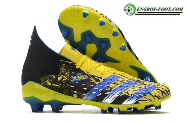 Adidas Chaussures de Foot Predator Freak.1 AG Noir/Jaune