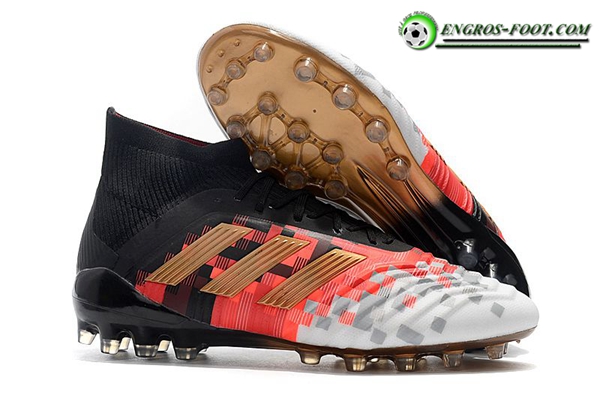 Adidas Chaussures de Foot Predator 18.1 AG Noir/Rouge/Blanc