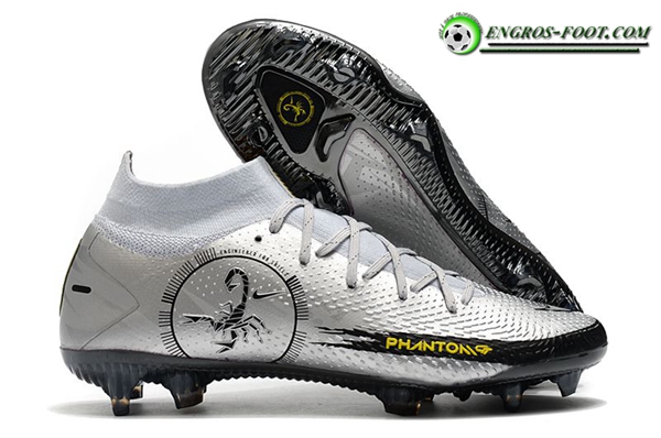 Nike Chaussures de Foot Phantom Scorpion Elite Dynamic Fit FG Argent