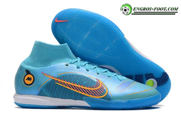 Nike Chaussures de Foot Mercurial Superfly 9 Elite IC Bleu