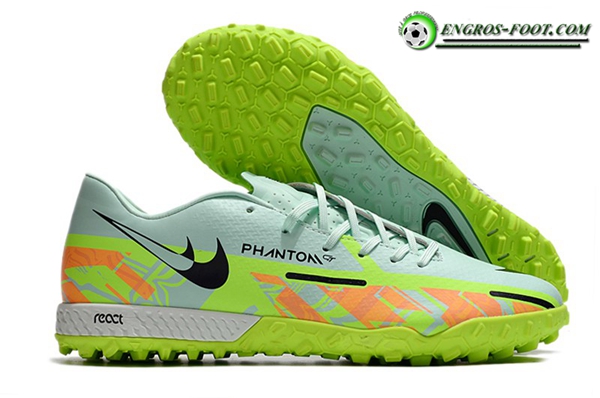 Nike Chaussures de Foot React Phantom GT2 Pro TF Vert