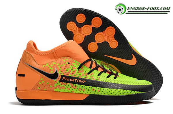 Nike Chaussures de Foot Phantom GT Academy Dynamic Fit IC Vert/Orange