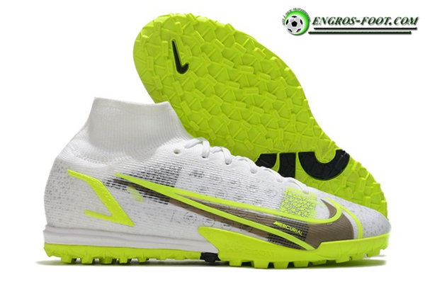 Nike Chaussures de Foot Mercurial Superfly 9 Elite TF Blanc