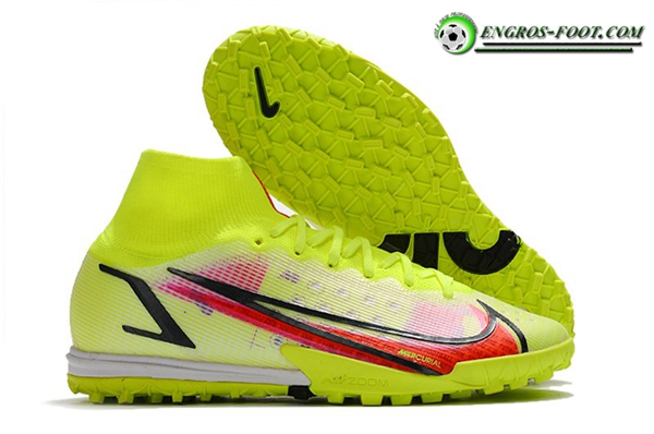 Nike Chaussures de Foot Mercurial Superfly 9 Elite TF Jaune