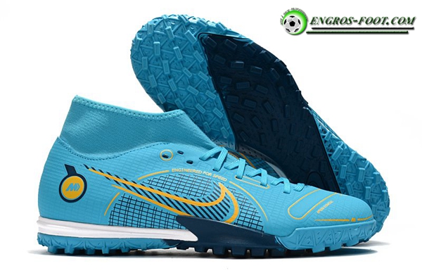 Nike Chaussures de Foot Superfly 8 Academy TF Bleu Clair