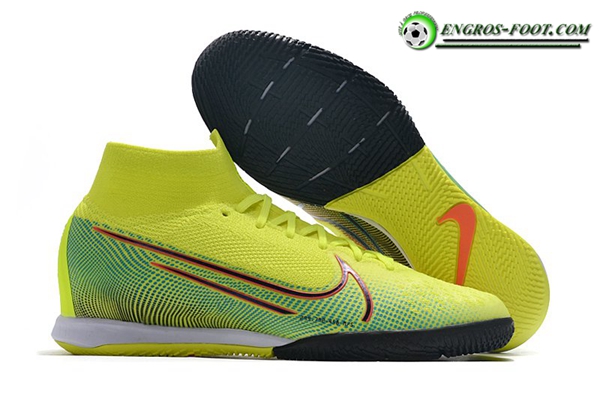 Nike Chaussures de Foot Mercurial Superfly 7 Elite MDS IC Jaune/Vert