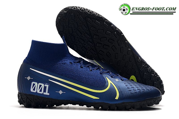 Nike Chaussures de Foot Mercurial Superfly 7 Elite MDS TF Bleu Marins