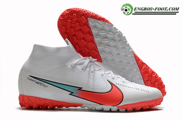 Nike Chaussures de Foot Mercurial Superfly 7 Elite MDS TF Blanc