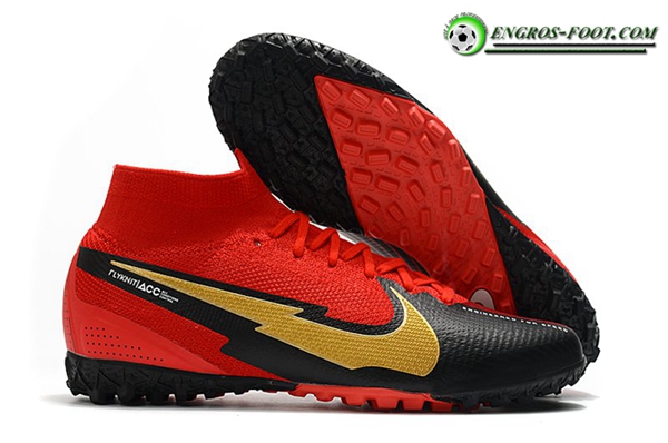 Nike Chaussures de Foot Mercurial Superfly 7 Elite MDS TF Rouge/Noir