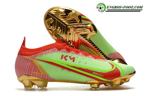 Nike Chaussures de Foot Mercurial Vapor XIV Elite FG Vert/Rouge