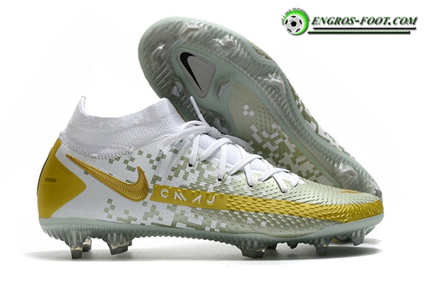 Nike Chaussures de Foot Phantom GT Elite Dynamic Fit FG Vert/Blanc