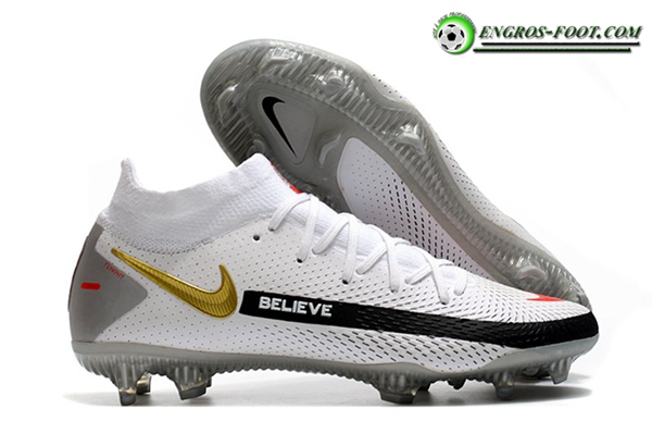 Nike Chaussures de Foot Phantom GT Elite Dynamic Fit FG Blanc