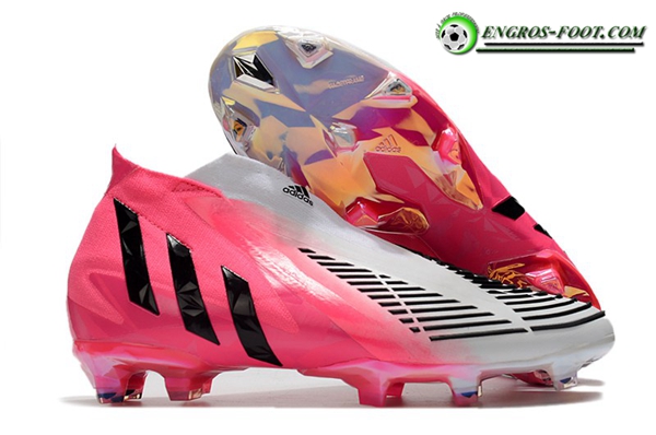 Adidas Chaussures de Foot Predator Edge+ FG Blanc/Rose