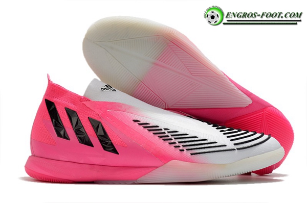 Adidas Chaussures de Foot Predator Edge1 IC Rose/Blanc