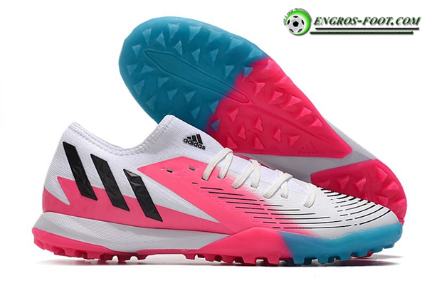 Adidas Chaussures de Foot Predator Edge.3 Low TF Blanc/Rose