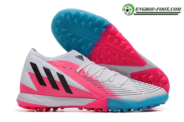 Adidas Chaussures de Foot Predator Edge.3 TF Blanc/Rose