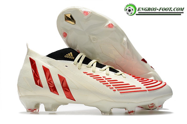 Adidas Chaussures de Foot Predator Edge.1 FG Blanc