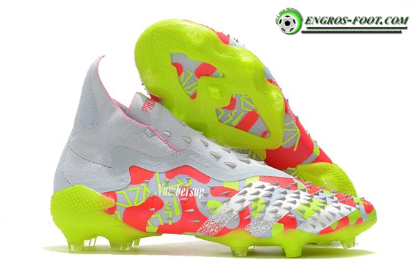 Adidas Chaussures de Foot Predator Freak + FG Rouge/Vert