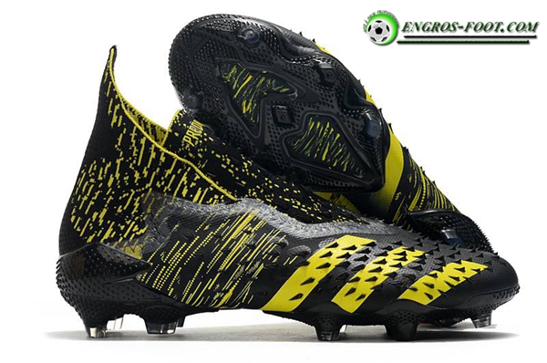 Adidas Chaussures de Foot Predator Freak + FG Noir/jaune