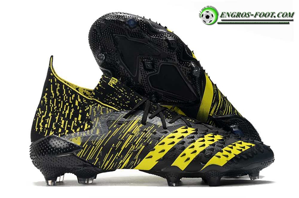 Adidas Chaussures de Foot Predator Freak.1 FG Noir/Jaune