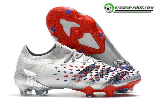 Adidas Chaussures de Foot Predator Freak .1 Low FG Argent