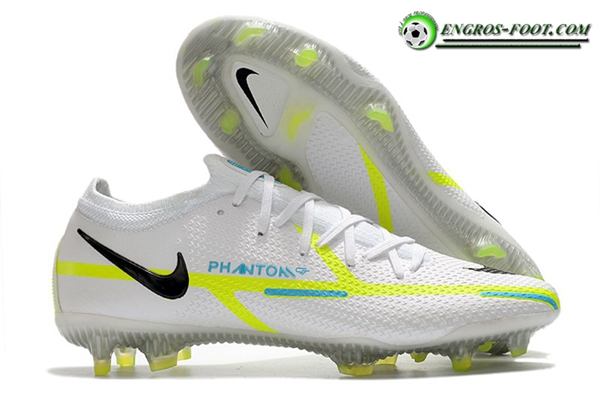 Nike Chaussures de Foot Phantom GT2 Elite FG White Blanc/Vert